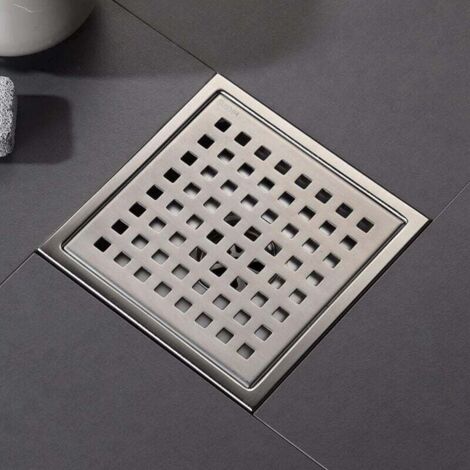 Rejilla De Desagüe De Ducha Cuadrada 10x10 Cm Latón Antiguo – Estilo Tallado | DLL