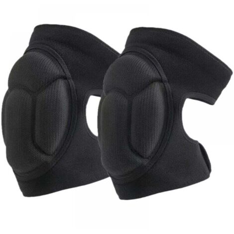 1 par de rodilleras de trabajo dobles, negras, antideslizantes y resistentes a los golpes, multiusos, para jardín (55-75 kg) (1/4)
