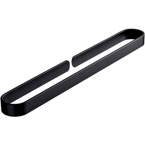 Porta asciugamano 40 cm autoadesivo senza foratura antiruggine porta asciugamano ospite montaggio a parete porta asciugamano installazione mobili accessori cucina porta mobili bagno (nero) -4073cm (1/4)
