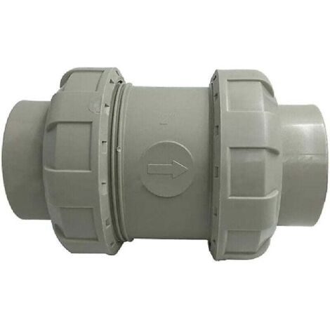 Válvula de retención en línea de diámetro (20 mm), impermeable, de color gris claro, para lavadora (1/2)