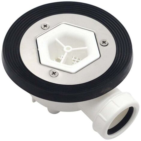 718035 718035003 Cuerpo de PP blanco con desagüe de 40 mm, tubo de desagüe para plato de ducha de plástico blanco