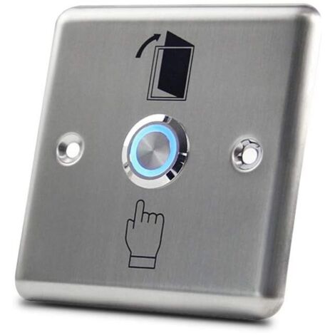 Botón de salida de puerta de acero inoxidable con luz LED para sistema de acceso a la vivienda (8686 mm)