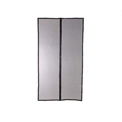 Cortina magnética para puerta con mosquitera de 210 x 100 cm, color negro