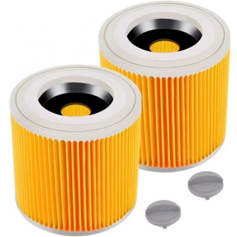 filtros de cartucho para Kärcher WD3 Premium, WD2, WD3, WD3P, MV2, MV3 - Filtro WD3 - Filtro de repuesto para aspiradora Kärcher 6.414-552.0/64145520 (1/4)