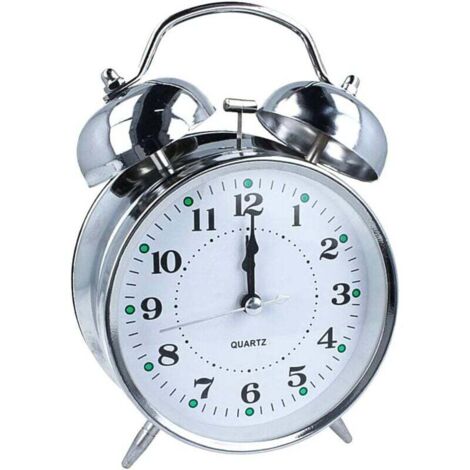 Despertador con campana, despertador de noche con doble campana, despertador clásico, reloj (1/4)