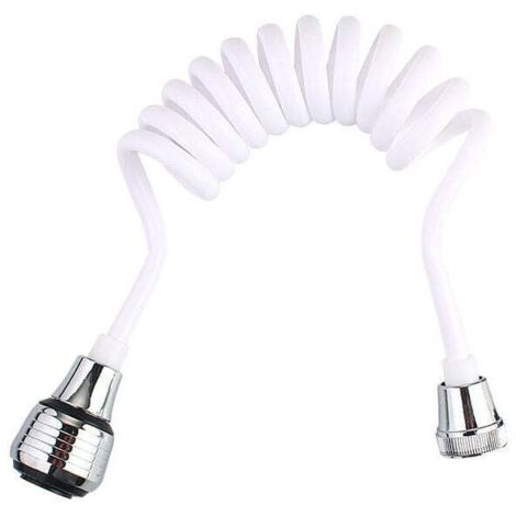 Extensor de grifo, rociador extraíble para fregadero, grifo extraíble para cocina, grifo de espuma extraíble portátil, grifo para fregadero de cocina (blanco) (1/4)