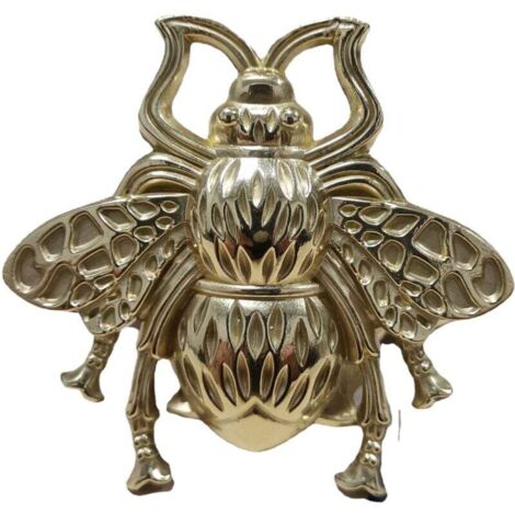 Pomos de gabinete vintage de zinc dorado, pomos decorativos de metal con forma de abeja para cajón de puerta, pomos de tocador antiguos, tiradores para muebles del hogar (1/4)