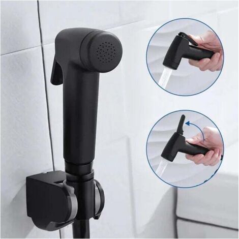Kit de ducha de inodoro y bidé portátil con chorro de agua y soporte para manguera, aparato de baño A
