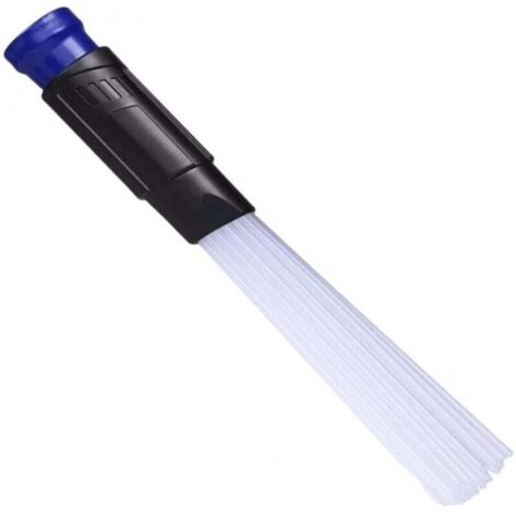 Cepillo para polvo, accesorio para aspiradora, boquilla y manguera, herramienta de limpieza para coche, esquinas, mascotas, cajones, ventilación y hogar (azul) (1/4)