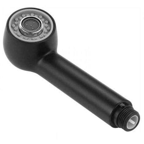Rociador de fregadero negro con 2 chorros, cabezal de ducha para grifo mezclador de cocina (1/4)
