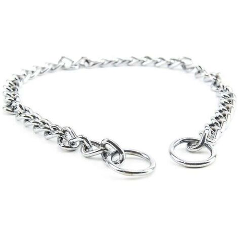 Cadena de acero inoxidable para perros, cómoda y duradera, collar de entrenamiento (4 mm x 65 cm)