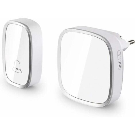 Timbre inalámbrico, alcance inalámbrico de 280 m, 36 tonos de llamada, 4 niveles de volumen, timbre de entrada, timbre de jardín, inalámbrico, resistente al agua, juego de timbre inalámbrico (1/4)