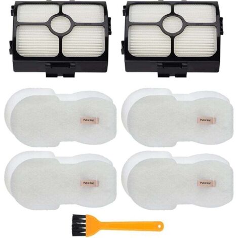 Filtros HZ3002 para aspiradora vertical con cable ultraligera Shark HZ3002 Stratos, paquete de 10 filtros HZ3002 comparables al número de pieza XFFKHZ3000, 2 filtros HEPA y 4 filtros de espuma y (1/4)