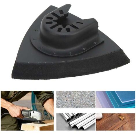 Piezas de papel de lija triangular, papel de lija triangular, papel de lija multiherramienta de 93 mm, accesorio multiherramienta para madera, metal, plástico duro, lijado, (1/4)