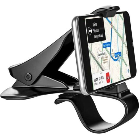 Supporto per cellulare da cruscotto per auto Supporto per clip per auto Supporto per telefono cellulare girevole universale a 360 ° Telefoni cellulari da 4-7 pollici Iphone 13 11 12 Morsetto Samsung G (1/4)