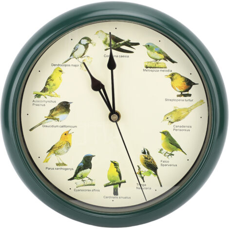 Reloj de pared redondo multifuncional de cuco de 10 pulgadas, silencioso y puntual (1/4)