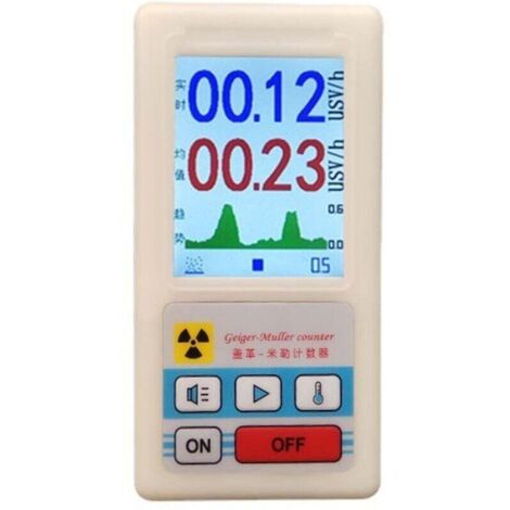 Contador Geiger BR-6, detector de radiación radiactiva multifuncional de fácil lectura, dosímetro de radiación nuclear y electromagnética con pantalla LCD XXW (1/4)