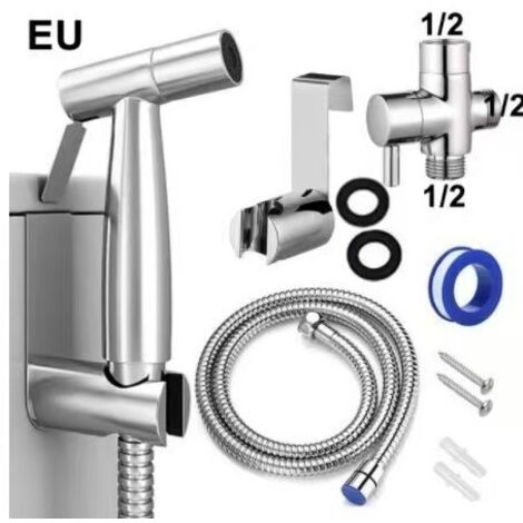 Cabezal de ducha para bidé, cabezal de ducha para inodoro de alta presión, cabezal de ducha para bidé de acero inoxidable (1/4)