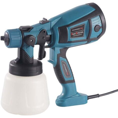 Pistola de pintura eléctrica HVLP de 850 W, con 4 boquillas de cobre y 3 patrones de pulverización, depósito de 1400 ml, para uso interior y exterior, ideal para muebles, vallas y techos.