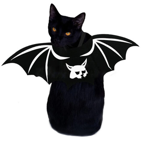 Disfraz de murciélago para mascotas para Halloween, alas malvadas, vestido para mascotas terriblemente guapo