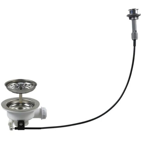 Sistema de drenaje para fregadero XK256C019, tipo cuenco de cocina, filtro con controlador de cable, kit de desagüe para fregadero