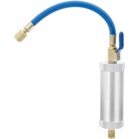 Herramienta de inyección de tinte para aceite de aire acondicionado de automóvil R12 R134A R22, 2 oz - 1/4", tubo de llenado de aceite líquido puro para enfriamiento, accesorios para automóvil (1/4)