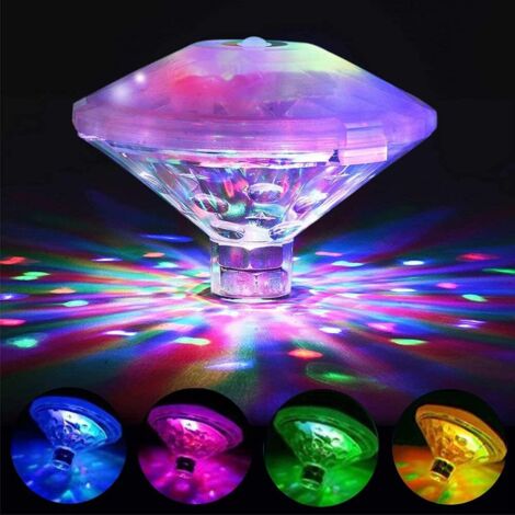 Lámpara de jardín y piscina, luz LED sumergible IP68, 7 modos (1 pieza) (1/5)