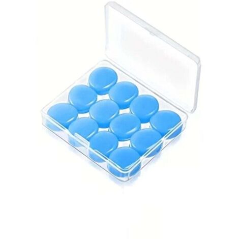 Paquete de 12 tapones de silicona con cancelación de ruido para dormir. (1/4)