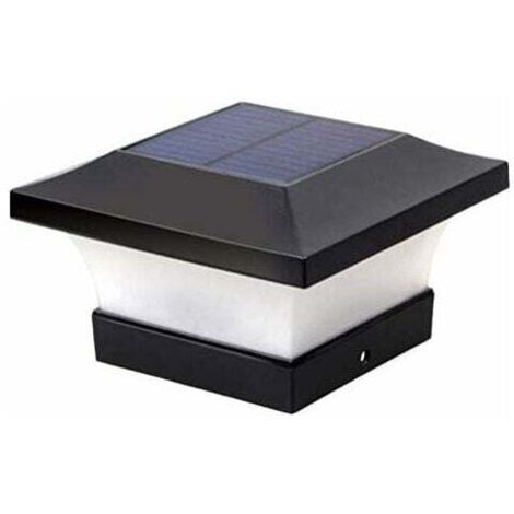 Farolas solares para postes, pilar solar, columna impermeable para exteriores, luz solar LED para postes de madera, terrazas, patios y cercas - Fei Yu