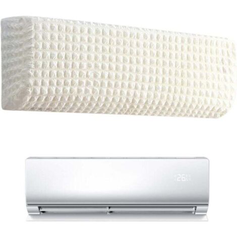 Funda protectora de pared para aire acondicionado interior, retráctil y lavable, de poliéster duradero. Protege eficazmente su aire acondicionado de pared y conserva su elegancia. (1/4)