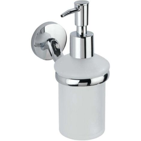 Dispensador de jabón líquido de pared Cuba, zinc, 7x17x11,5 cm, brillo (1/4)