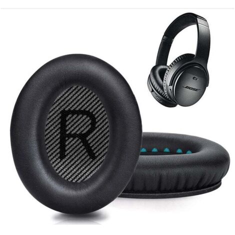 Almohadillas de repuesto para auriculares profesionales, funda de espuma suave para auriculares supraurales Bose QuietComfort Series (negro) (1/4)