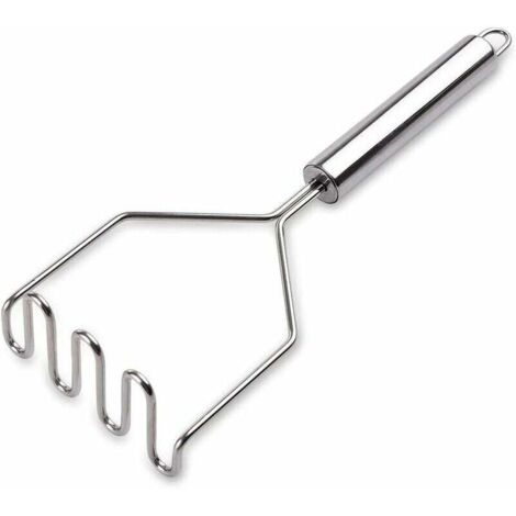 Machacador de patatas manual profesional de acero inoxidable pulido a espejo, con mango de silicona, antideslizante y fácil de agarrar - Fei Y (1/2)