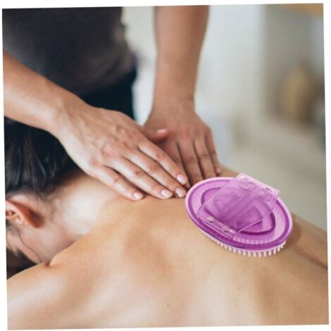 Masajeador corporal ergonómico portátil, relajación profunda, morado, 1 pieza (1/4)