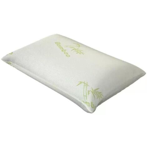Pack de dos almohadas de 70cm antialérgicas en copos 100% viscoelástica con aloe vera (1/4)