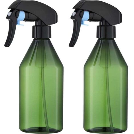 Botella pulverizadora de plástico de 300 ml (2 unidades), vacía, ideal para plantas, cabello y jardín (verde) - Fei Yu (1/4)