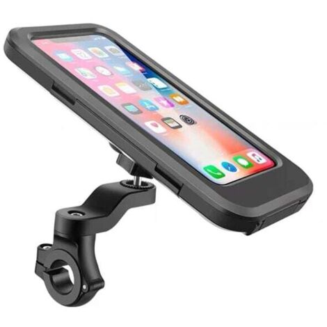 Soporte impermeable para teléfono móvil para moto y bicicleta, soporte para teléfono móvil para manillar de bicicleta, soporte impermeable (1/4)