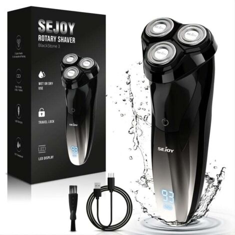 Afeitadora eléctrica recargable Sejoy para hombres con cuchilla giratoria y carga rápida (1/3)