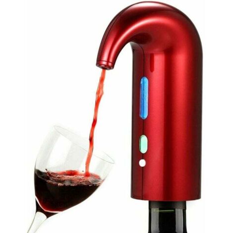 Aireador y dispensador de vino tinto, dispensador automático de oxidante, vertedor rellenable - Rojo - Fei Yu (1/3)