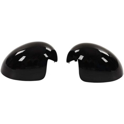 Juego de 2 cubiertas de repuesto para espejos retrovisores izquierdo y derecho, color negro brillante, para Cooper R55, R56, R57, R58, R59, R60, R61 (1/4)