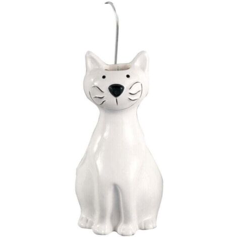 Humidificador de radiador cerámico, diseño de gato, juego de 2, cerámica, 10,5x21x5,5 cm, blanco