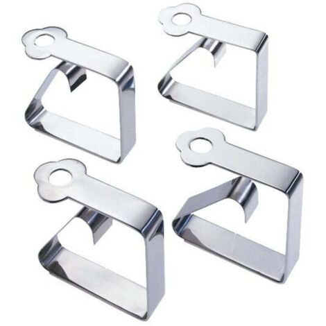 Pinzas para mantel, acero inoxidable, juego de 4 (1/2)