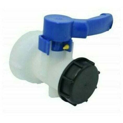 Válvula para depósito de 1000 litros 2" / 62 mm Válvula de mariposa de plástico integrada DN40 (62 mm),