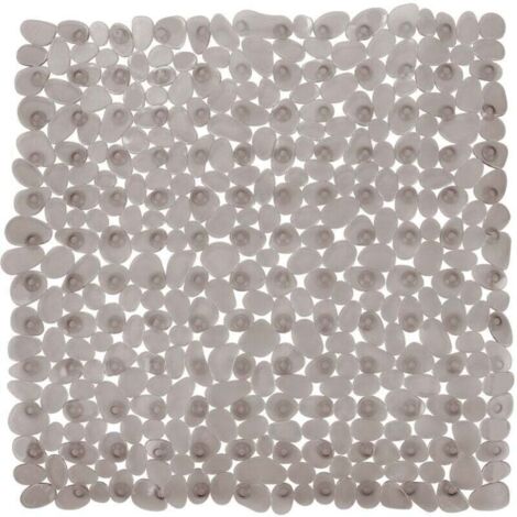 Alfombra de ducha antideslizante Paradise, PVC, 54 x 54 cm, color topo (1/4)