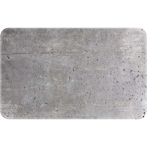 Alfombra de baño de hormigón, antideslizante, con ventosas, plástico efecto hormigón, 70 x 40 cm, gris. (1/4)