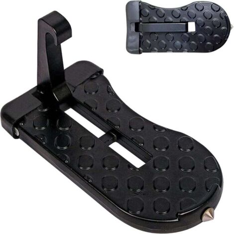 Escalón para coche, reposapiés, escalón plegable para puerta de coche, escalón universal para vehículos con cerraduras en U (SUV, Jeep, RV) (1/4)