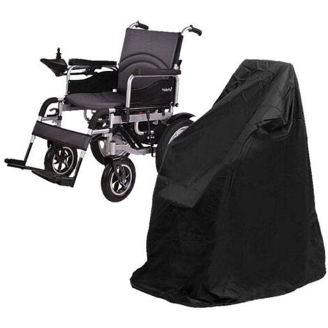 Funda protectora para silla de ruedas eléctrica, impermeable y resistente al agua, para exteriores, 115 x 65 x 90 cm (negro) (1/4)