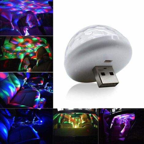 Lámpara de neón colorida para interior de coche, USB, RGB, LED, decoración musical, 1 unidad - Fei Yu (1/3)