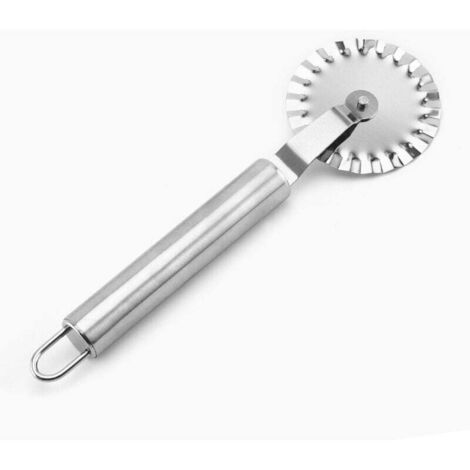 Cuchillo para pizza de acero inoxidable, cuchillo para amasar pizza, tabla para cortar pizza, herramienta para hornear pizza (1/4)