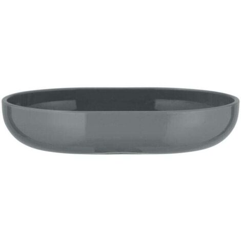 Jabonera Posa, Plástico sin BPA, 12 x 2,5 x 9 cm, Gris - Cromo (1/4)